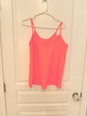 SHEIN Neon Coral Adjustable Strap Camisole